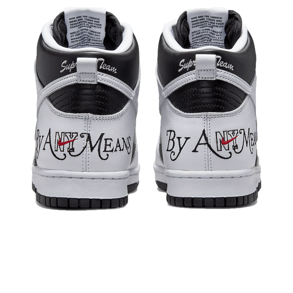 Nike SB x Supreme Dunk High 'By Any Means Black White'